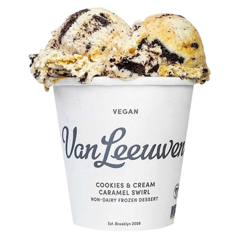 Van Leeuwen Vegan Cookies & Cream Caramel Swirl Ice Cream Pint