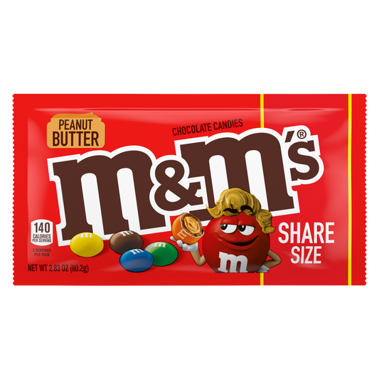 M&M's Peanut Butter Milk Chocolate Candies Share Size 2.83oz