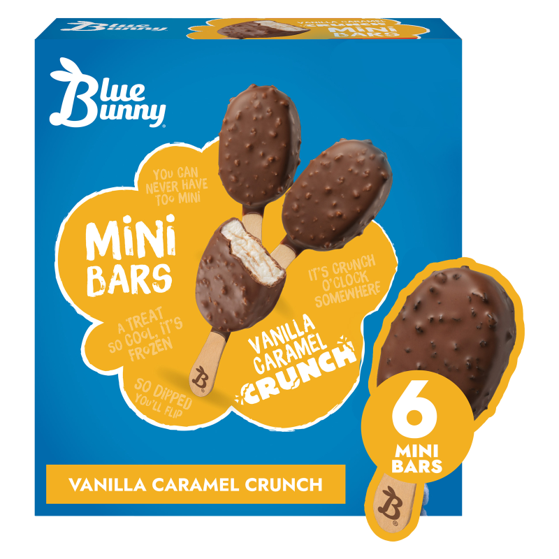 Blue Bunny Vanilla Caramel Crunch Mini Bars 6ct