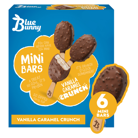 Blue Bunny Vanilla Caramel Crunch Mini Bars 6ct