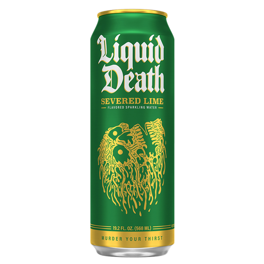 Liquid Death Sparkling Water Severed Lime 19.2oz King Size Can