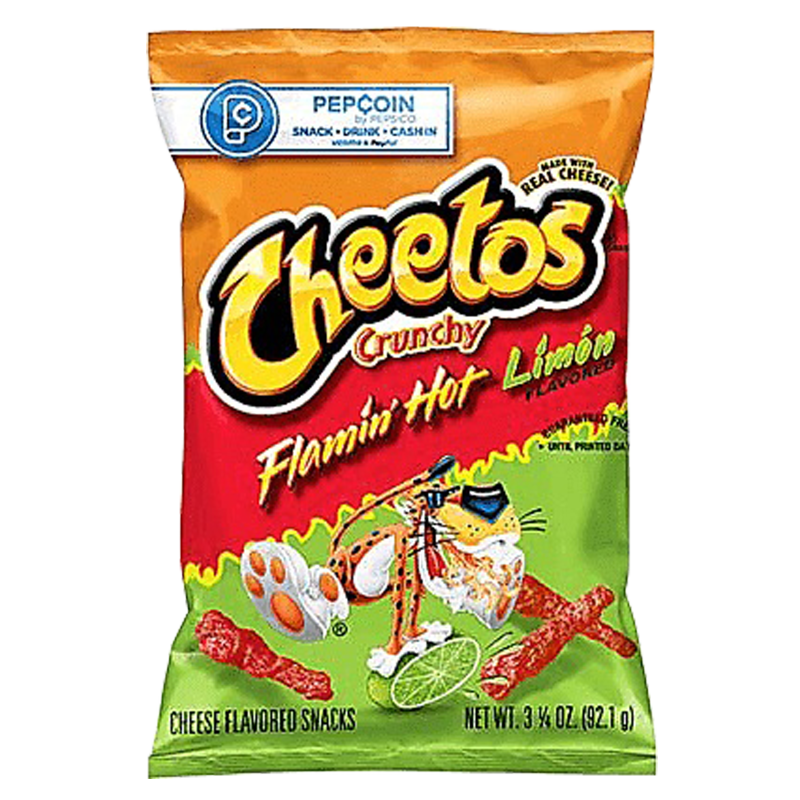 Cheetos Crunchy Flamin’ Hot Limon 3.25oz