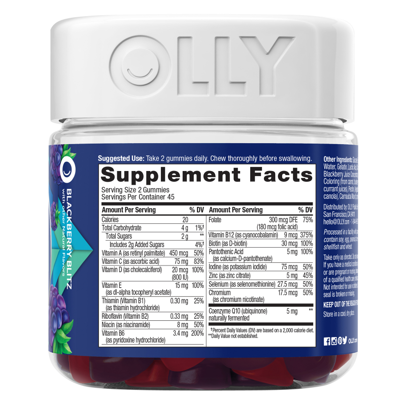 OLLY Men's Multivitamin Blackberry Blitz 90ct