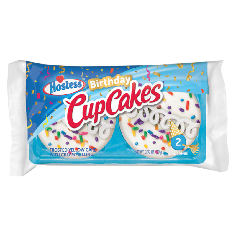 Hostess Birthday CupCakes Single Serve 2ct