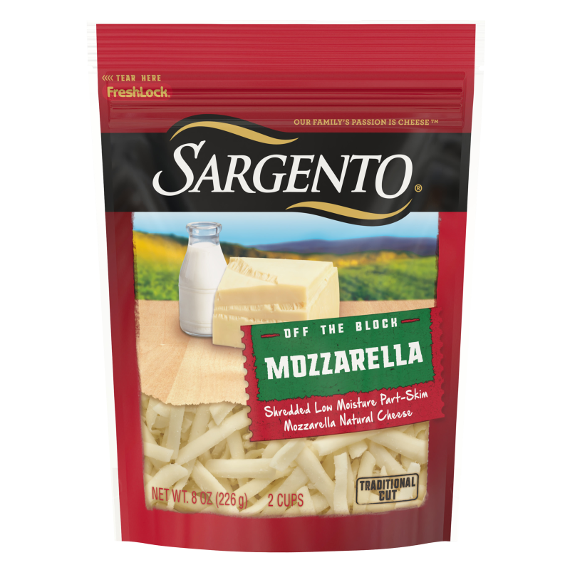 Sargento Natural Shredded Traditional Part-Skim Mozzarella Cheese - 8oz