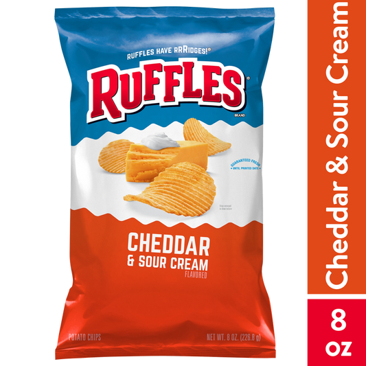 Ruffles Cheddar & Sour Cream Potato Chips 8oz