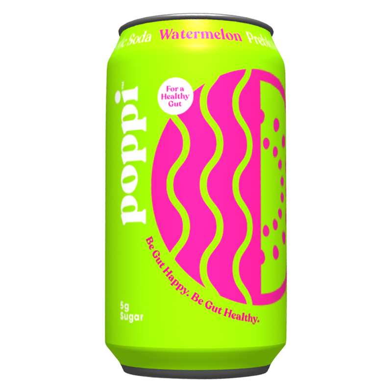 Poppi Prebiotic Soda Watermelon 12oz can