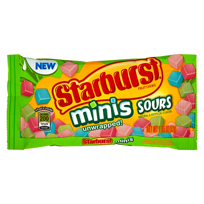 Starburst Minis Sour Fruit Chews Candy 1.85oz