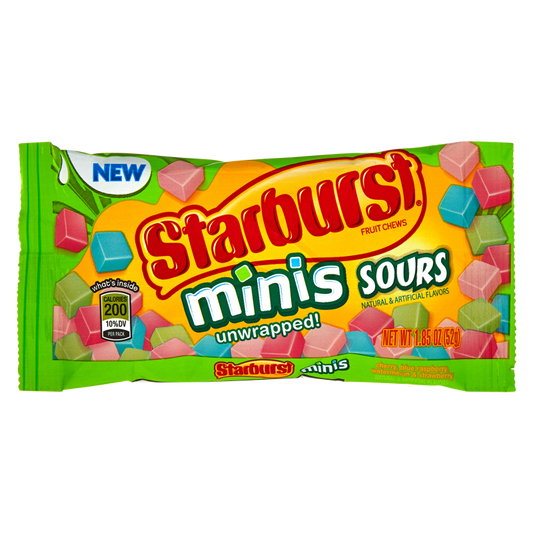 Starburst Minis Sour Fruit Chews Candy 1.85oz