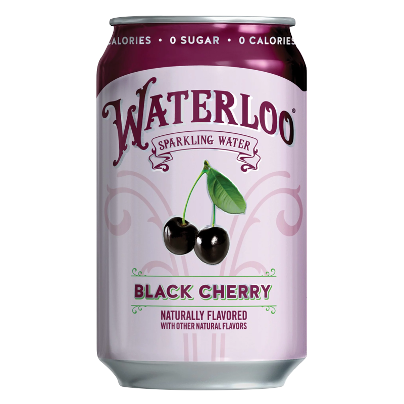 Waterloo Sparkling Black Cherry Water 12pk 12oz Can