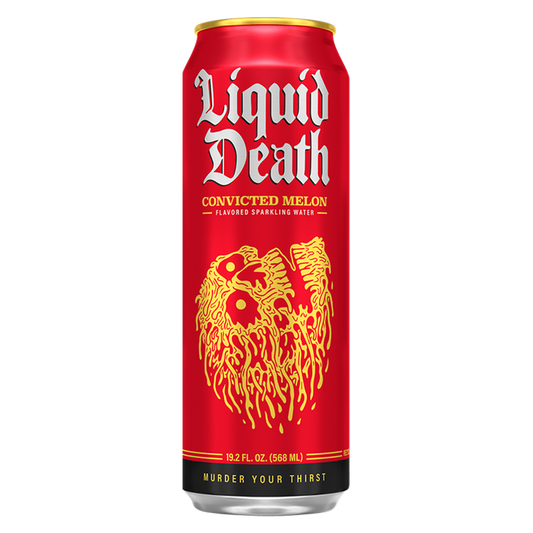 Liquid Death Sparkling Water Convicted Melon 19.2 oz. Can