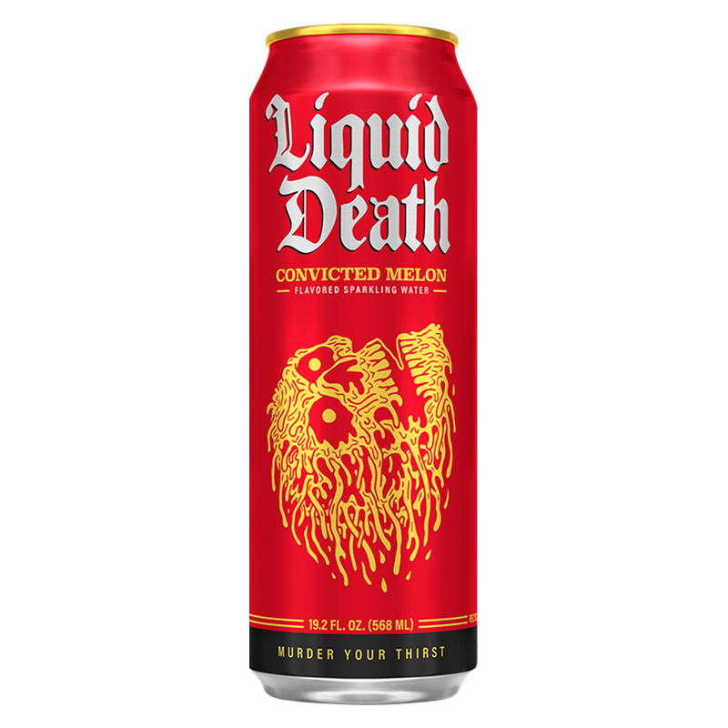 Liquid Death Sparkling Water Convicted Melon 8pk 19.2oz Can