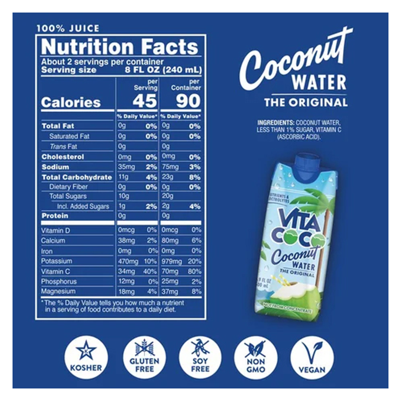 Vita Coco Pure Coconut Water 16.9oz