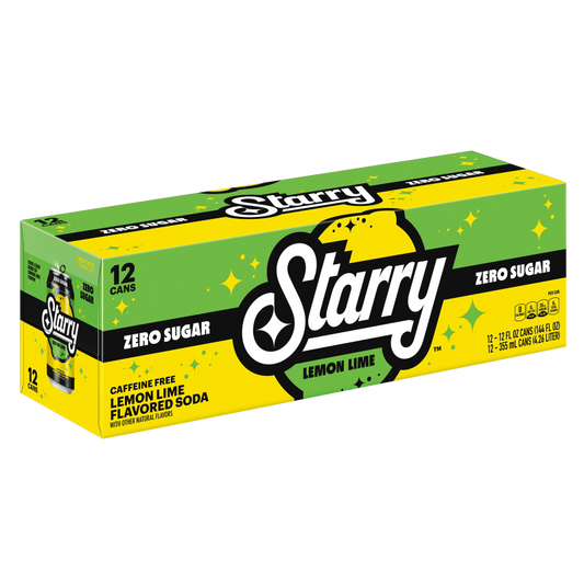 Starry Zero Sugar Lemon Lime 12pk 12oz Can