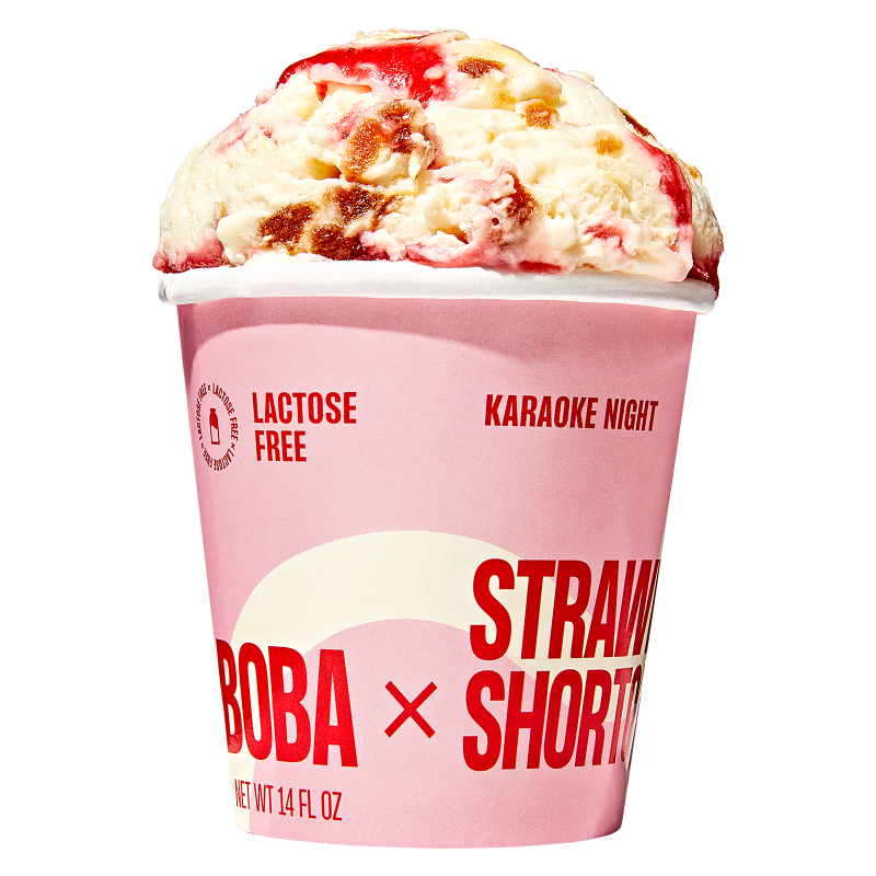 Boba x Ice Cream Strawberry Shortcake Pint