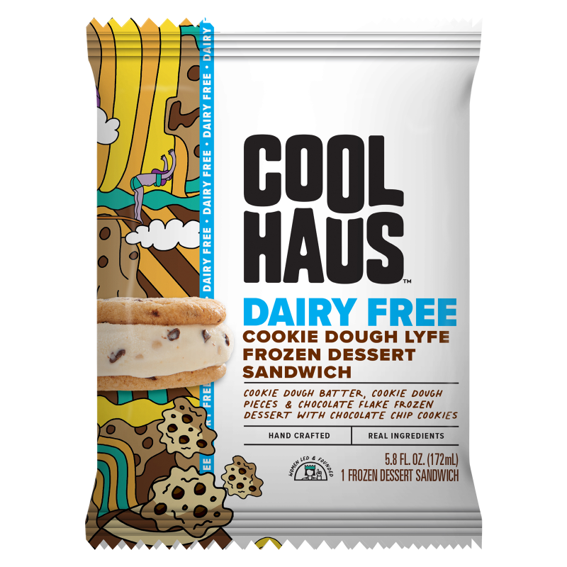 Coolhaus Dairy Free Cookie Dough Lyfe Frozen Dessert Sandwich 5.8oz