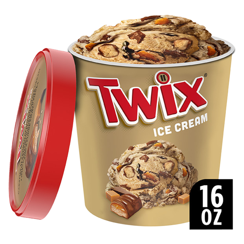 Twix Caramel Light Ice Cream with Twix Cookie Bar Pieces Pint