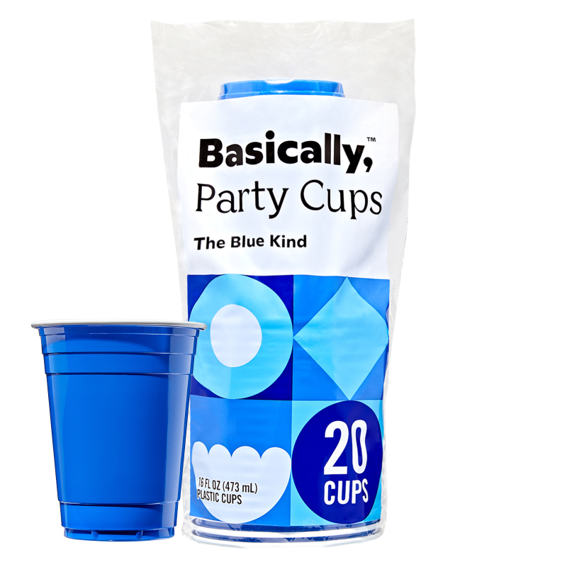 Basically, 20ct Blue Party Cups