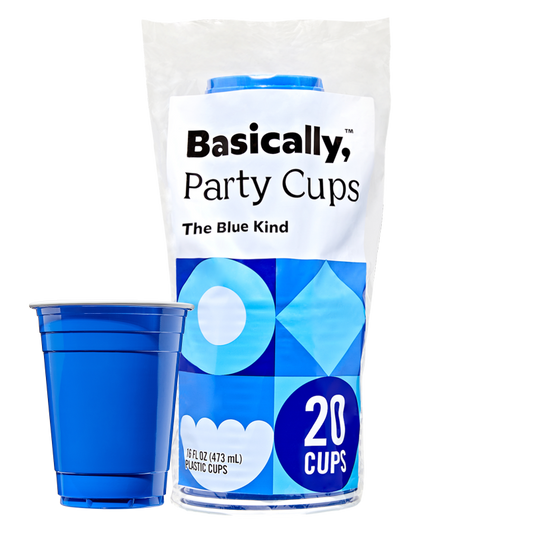 Basically, 20ct Blue Party Cups