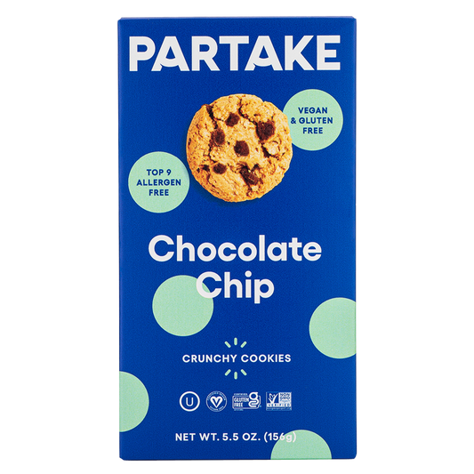 Partake Gluten Free Vegan Crunchy Chocolate Chip Cookies 5.5oz