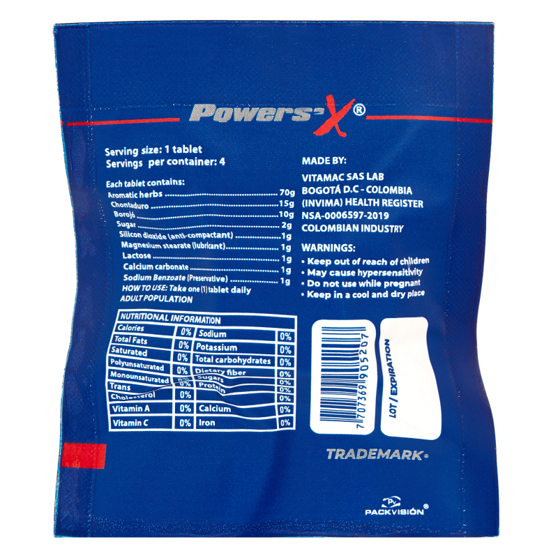 PowerS'X Libido Enhancement For Men 4ct