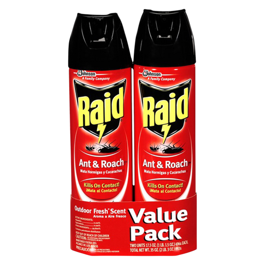 Raid Ant & Roach Outdoor Fresh Twin Pack 17.5oz