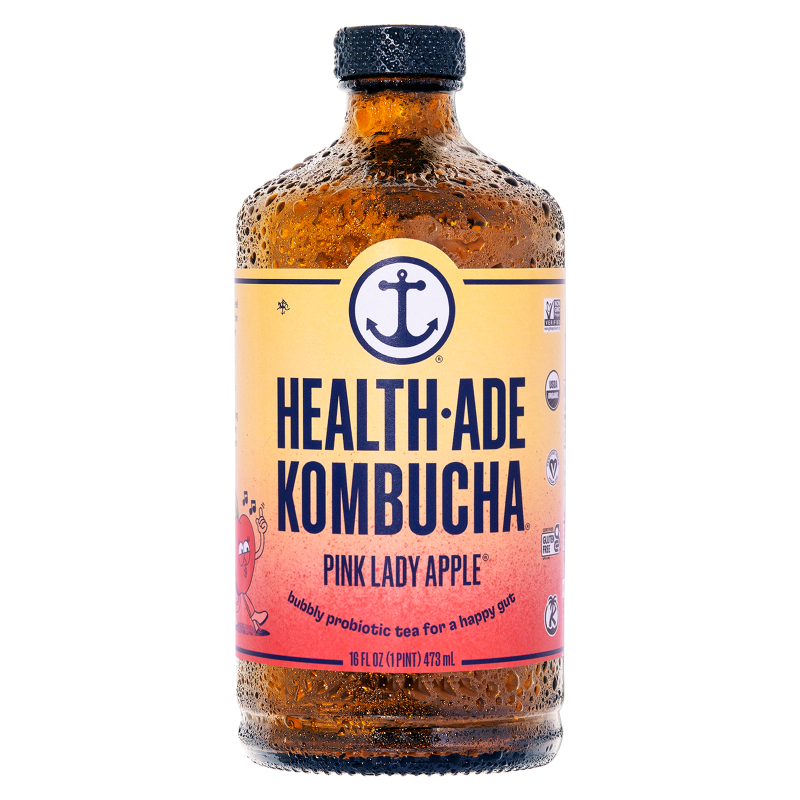 Health-Ade Pink Lady Apple Kombucha 16oz Btl