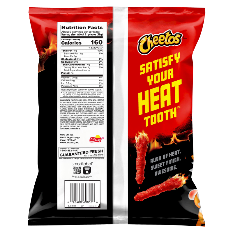 Cheetos Crunchy Flamin' Hot Sweet Carolina Reaper 8.5oz