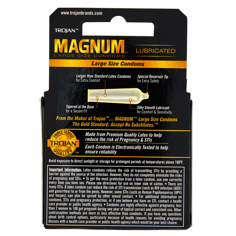 Trojan Magnum Condoms 3ct