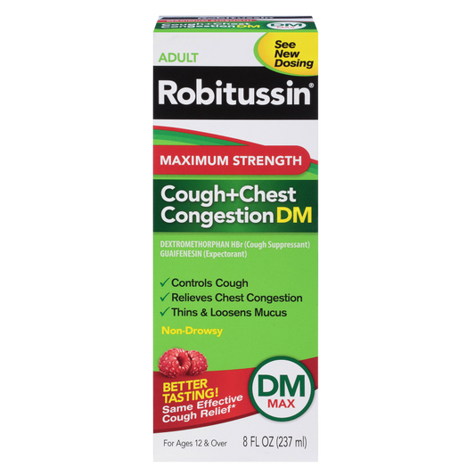 Robitussin Max Strength Non-Drowsy Cough and Chest Congestion 8oz