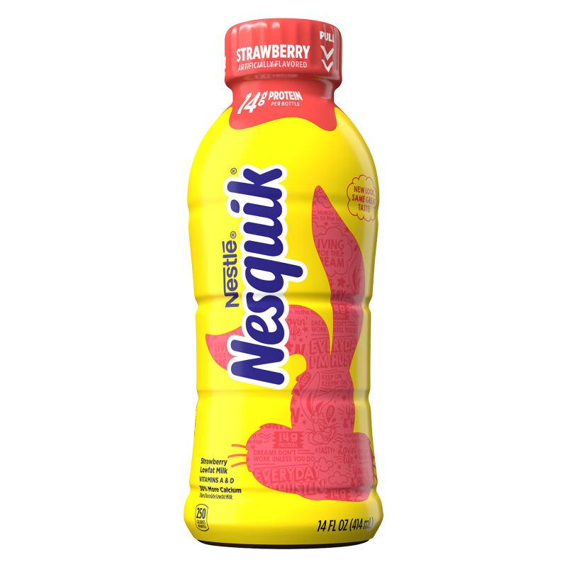 Nesquik Strawberry Milk 14oz Btl